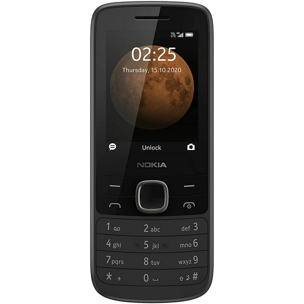 Nokia 225 Unlocked 4g Cell Phone Black At T T Mobile Cricket Tracfone Simple Mobile Walmart Com