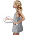 thumbnail image 3 of UQJfacai Girls Sleeveless Tennis Dress Kids Spaghetti Strap Golf Dress School Sports Dresses Outfit with Shorts Pockets 5-15 Years, 3 of 5