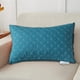 thumbnail image 5 of Núcleo de almohada de grado hotelero | Almohada de Cama de Soporte Suave | Tela ecológica | Relleno de felpa | Adecuado para personas que duermen boca abajo | Blanco Gris Azul | 48x74cm | 600g, 5 of 6