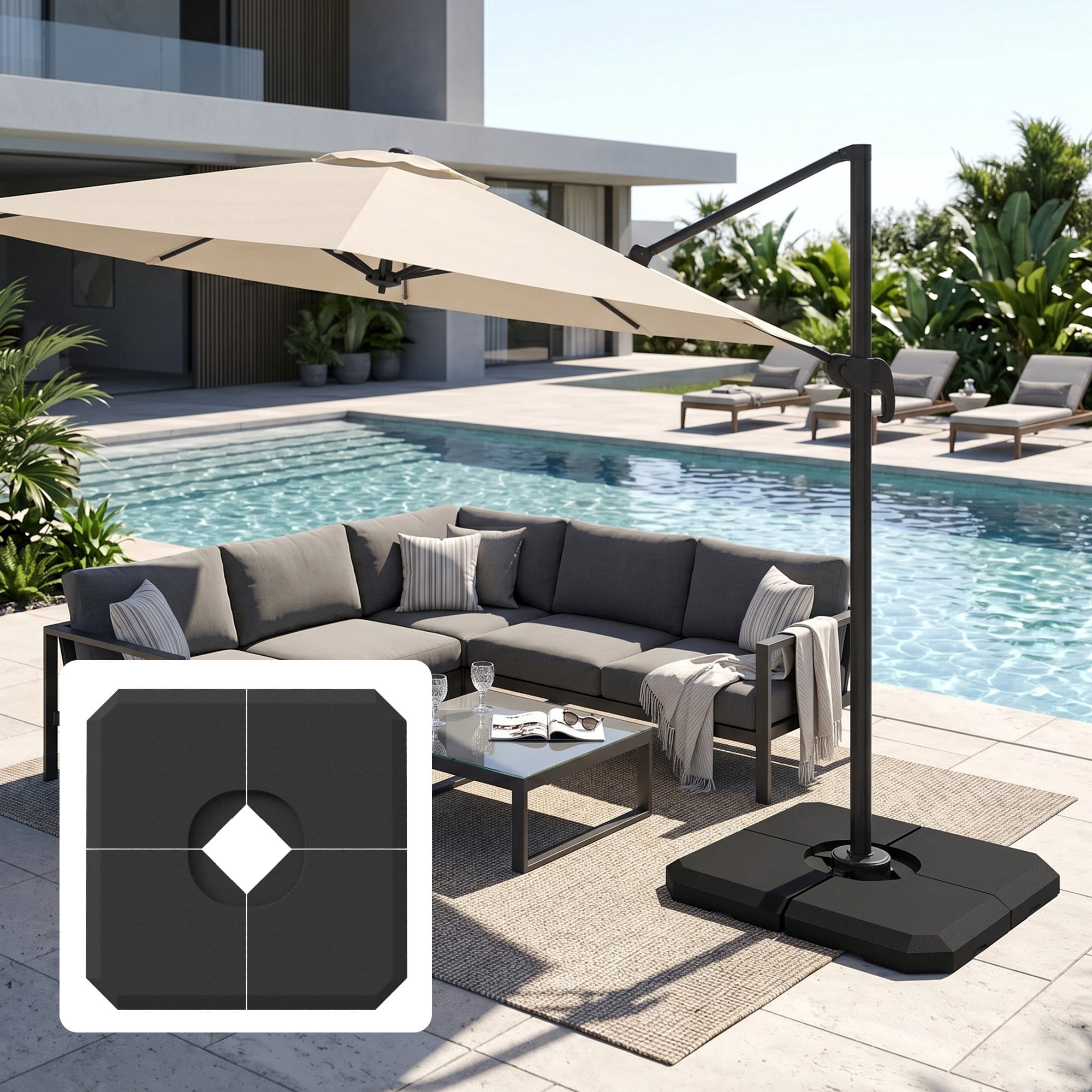 ikea patio table umbrellas for under 30 dollars SUPERJARE 13FT Outdoor Umbrella with Base Included, Double Sided Pool with Fade Resistant Canopy, Large Umbrella Deck, Market, Backyard JOGGESÖ patio umbrella Outdoor Furniture - IKEA