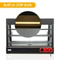 thumbnail image 6 of Ktaxon 35" Pizza Warmer Food Warmer Display, 3-Tier Electric Food Warmer Commercial Countertop w/LED Lighting Adjustable Removable Shelves Glass Door, Pastry Display Case for Buffet Restaurant 1500W, 6 of 9