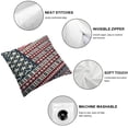 thumbnail image 6 of nygtbtfer American Flag Pillow Covers Decorations USA Flag Throw Pillow Covers Linen Farmhouse Pillow Cases Cushion Covers Square White, 6 of 7