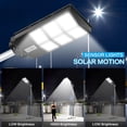 thumbnail image 2 of 1000W Solar Street Lights Outdoor, Sturdy Thickened Body and Reliable Design, 120000 Lumens High Brightness Dusk to Dawn with Motion Sensor and Remote Control, Waterproof IP66, 2 of 5