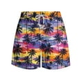 thumbnail image 3 of Jinhomg Beach Swim Trunks for Men Fashion Hawaiian Palm Tree Print Vacation Swimsuits Casual Comfy Elastic Drawstring Waist Board Shorts with Pockets Holiday Sales Multicolor XXXXL, 3 of 6