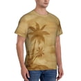 thumbnail image 2 of Bixox Men's Retro Palm Tree Printed Short Sleeve Skinny Athletic T-Shirt, 2 of 6