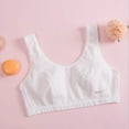 thumbnail image 3 of EIMELI Cute Bra for 8-15 Girls in Puberty Brief Seamless Bralette 95% Cotton No Underwire Padded Comfortable Vest-style Sport Running Underwear for Student, 3 of 8