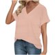thumbnail image 5 of Ropa de otoño para mujer,Blusa informal con cuello en V para mujer, manga corta estampada, tejido suave de imitación de tela, cómoda para uso diario en casa, sopatenor, 5 of 9
