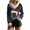 Black, variant on Craaazy Women's Fashionable Christmas Printed Casual Long Sleeved Round Neck Winter Warm Pullover Tops Gifts