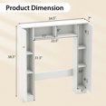 thumbnail image 3 of YYAo Toilet Bathroom Organizer, Toilet Storage Shelf Bathroom Shelves, Over The Toilet Storage Cabinet with 2 Open Compartments and 4 Adjustable Shelves-White, 3 of 7