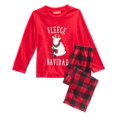 thumbnail image 1 of Family Pajamas Girl's Fleece Navidad Pajama Sets, Red, 5, 1 of 1