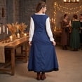 thumbnail image 4 of Womens Renaissance Costume, Renaissance Costume, Renaissance Costume Women, Renaissance Dress Women Medieval Costume Court Dress Victorian Regency Queen Princess Peasant Dress-Dress+Vest, Dark Blue L, 4 of 6