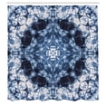 thumbnail image 3 of Ambesonne Indigo Paisley Shower Curtain, Tie Dye Art Hippie, 69"Wx84"L, Royal Blue and White, 3 of 5