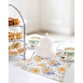 thumbnail image 4 of Orange Watercolor Floral Kitchen Dish Towels for Drying Dishes Set of 4, Spring Flower Abstract Art Waffle Weave Microfiber Hand Tea Bathroom Towels Quick Dry & Absorbent Towel 12x12, 4 of 7