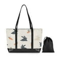 thumbnail image 7 of FORMRS Canvas Laptop Tote Bag for Women with 15.6" Computer Compartments Shoulder Handbag, Bunnies and Carrots, 7 of 7