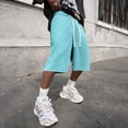 thumbnail image 6 of Hsovts Men Shorts Fashion Sport Short Pant Drawstring Hiking Pants Summer Stretch Trousers Workout Gym Shorts with Pocket Sky Blue 2XL, 6 of 6