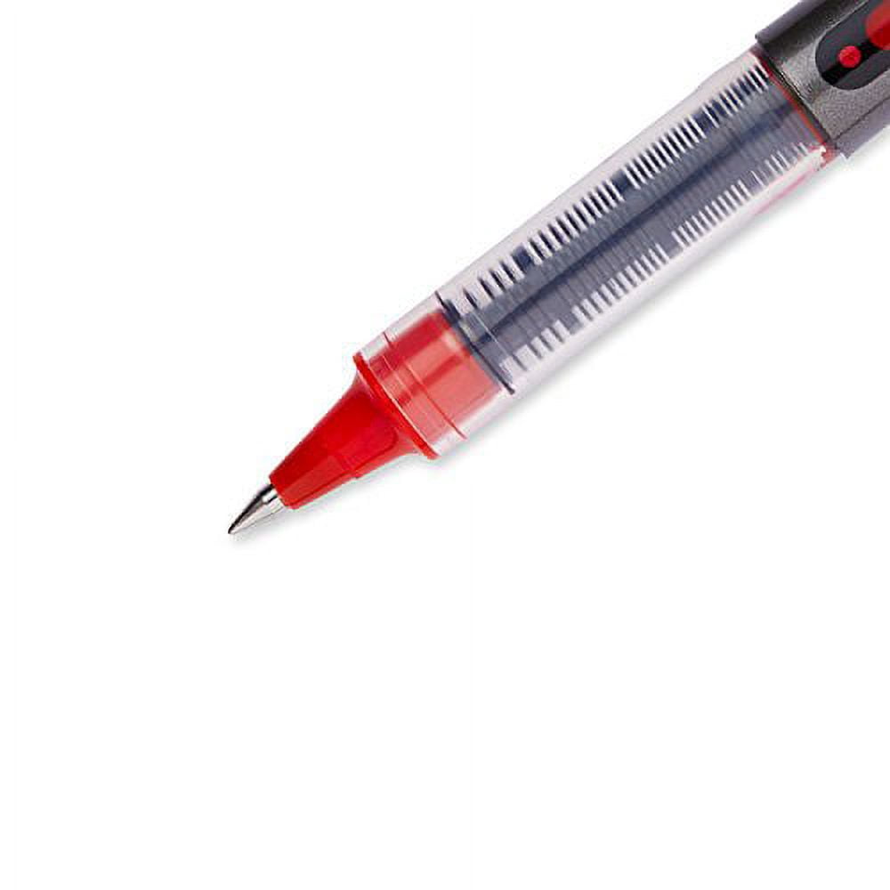 uni-ball Vision Rollerball Pens, Micro Point (0.5mm), Red, 12 Count