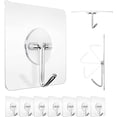 thumbnail image 1 of Gancho de pared adhesivo 10 piezas, 6 x 6 cm - Gancho de pared de acero inoxidable para el hogar, la cocina y el baño - Carga máxima: 5 kg - Ideal para Toallas, Albornoces y Ropa brillar Electrónica, 1 of 5