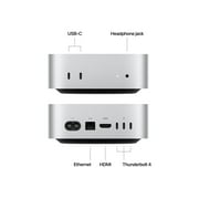 Open Box Apple Mac mini MCYT4LL/A Desktop Computer, Apple M4, 24 GB, 512 GB SSD, Mini PC, Silver