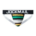 thumbnail image 2 of JOCKMAIL 3PCS/Pack Men Underwear Cotton Mens Rainbow Stripe Underwear Tong Comfortable Jockstrap, 2 of 7