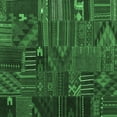 thumbnail image 1 of Ahgly Company Indoor Square Patchwork Emerald Green Transitional Area Rugs, 7' Square, 1 of 4