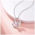 thumbnail image 3 of Colgantes de Ajolote Corazón AxolotlNeck06 5Pzas Ajolote/Corazón Plata/Rosa Metal Cadena y Dije High Monaco, 3 of 4