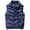 Blue, variant on Lindreshi Puffer Vest for Women Plus Size Men's Solid Color Autumn and Winter Warm and Windproof Capless Slim Vest