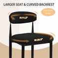 thumbnail image 4 of Morden Fort Counter Height Bar Stools Set of 2, 26" Boucle Barstools with Backrest and Metal Legs, Island Chairs for Kitchen Island, Dining Room, 4 of 9