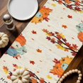 thumbnail image 2 of Happy Fall Cotton Linen Table Runner, Washable Table Runners for Kitchen, Dining Room, Holiday, Home Party Table Decor, 13x72 Inches, 2 of 9