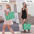 thumbnail image 6 of Large Capacity Tote Bag,Green Christmas Snowman Pattern Handbag Fashion Luxury Tote Bag,15.7"x13"x 5.1" Inches,Laptop Compatible, 6 of 6