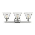 thumbnail image 3 of Innovations Lighting 916-3W Large Cone Large Cone 3 Light 26" Wide Vanity Light - Black, 3 of 7