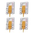 thumbnail image 1 of FRCOLOR depth gauge 4Pcs High Precision Portable Tread Pattern Depth Gauge Height Depth Measure Tool Yellow (0-20MM),2.56"X1.65"X0.2", 1 of 5