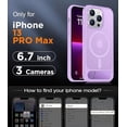 thumbnail image 2 of Funda con Soporte Magnético invisible, Delgada Mate, para iPhone 13 Pro Max, Morado Claro, 2 of 7