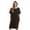 Solid Black, variant on Short Sleeve Nightgown / Night Shirts Sleep Dress for Women (Tie Dye Blue Swirl, 5X)