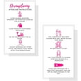 thumbnail image 2 of Dermaplaning Aftercare Cards  50 Pack  Size 2 x 3.5 inches Business Card Size  Microplaning Blading PMU  Aftercare Instructions White with Pink Icons Design, 2 of 9