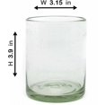 thumbnail image 3 of Set of 6 Hand-Blown Clear Tumbler (10 oz) Glasses from Mexico - Rustic & Handcrafted Recycled Bubble Glass Drinking Glassware, 3 of 7