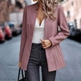 thumbnail image 6 of felwors Women’s Open Front Herringbone Blazer-Business Casual Long Sleeve Work Jacket with Full Lining and Padded Shoulders Red, XXL, 6 of 7