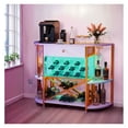 thumbnail image 5 of JTAOT 3 Tier Liquor Bar Table With LED Light & Power Outlets Home Bar Table Wine Storage, 5 of 8