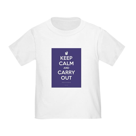CafePress - Keep Calm And Carry Out T Shirt - Cute Toddler T-Shirt, 100% Cotton