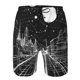 thumbnail image 3 of Balery Futuristic Moonlit Cityscape Traje de Baño Estilo Hawaiano para Hombre, Shorts de Secado Rápido con Bolsillos-Large, 3 of 6