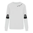 thumbnail image 5 of NMMUED Women's Halloween Sweatshirt, Ghost Halloween Shirt, Oversized Sweatshirt for Women, Y2k Outfits for Women, Womens Oversized Sweatshirt, Cute Halloween Sweatshirts for Women, White XL, 5 of 7