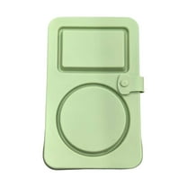 Silicone Reusable Snack Containers - Leak-Proof Double Compartment Food Storage for Travel, Office Lunch - Bpa-Free Meal Prep Boxes with Secure Lids, Basiess Food Storage Box, Box Green