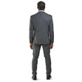 thumbnail image 7 of AZAR MAN Slim Fit Men Suit Micro Textured Weave 2 Button Notch Collar 11812 (44 Long, Charcoal), 7 of 7