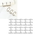 thumbnail image 1 of 10Pcs, Stainless Steel Book Rings for Notebook, Photo Album, Scrapbook, 6 Hole, 20 Hole, 26 Hole, 30 Hole Inner Core with 19mm Pitch, Split and Connect Easily, 1 of 7