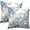 Chinoiserie Blue Floral, variant on Pine Tree Forest Pillow Covers 22x22 Set of 2, Snow Green Fir Cedar Trees Beige Throw Pillowcase Winter Farmhouse Decorative Cushion Case for Couch Sofa Bed Home Outdoor