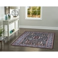 thumbnail image 5 of Linon Home Decor Emerald Area Rug Collection, Navy and Red, 6'7" x 9'7", 5 of 5