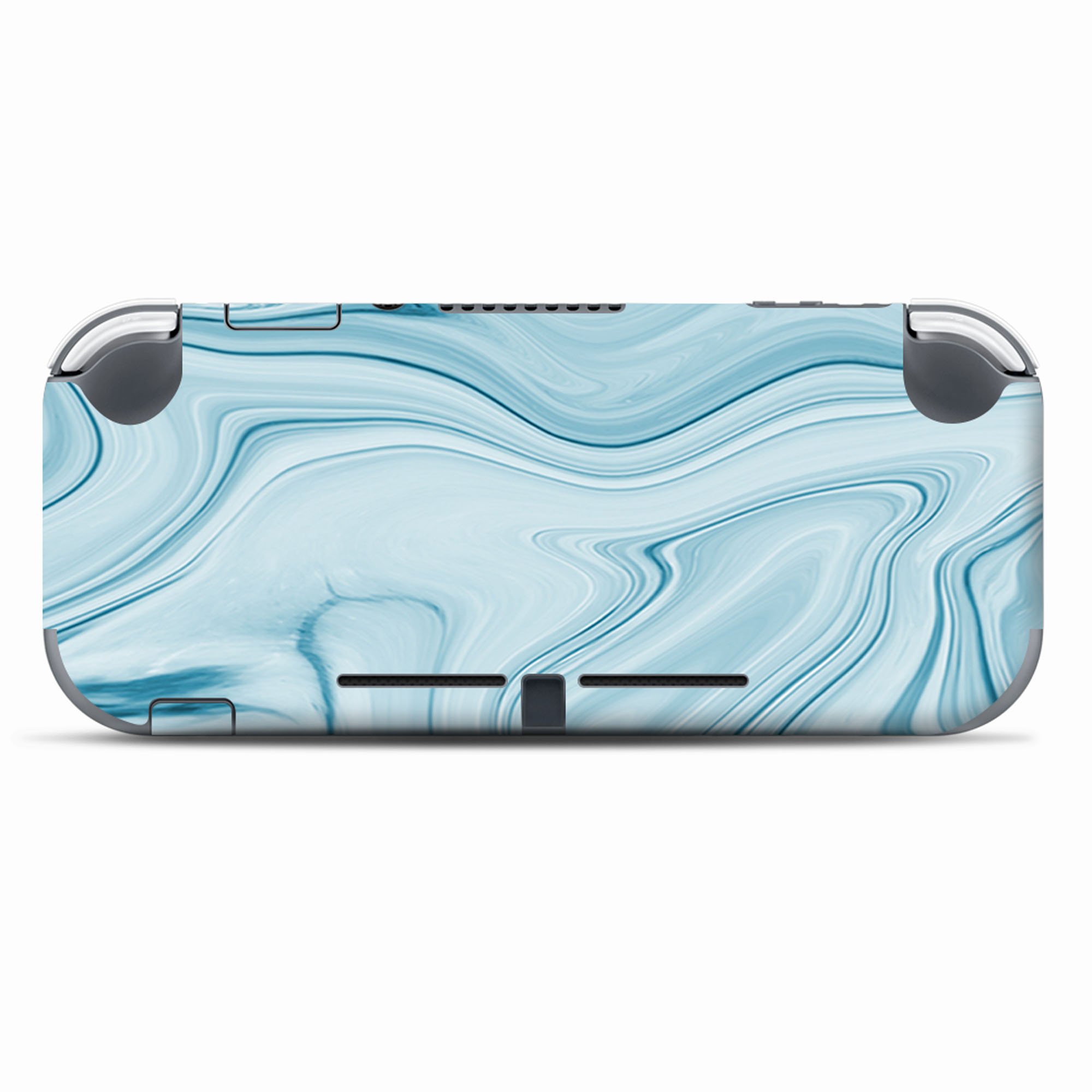 Nintendo Switch Lite Skins Decals Vinyl Wrap  - decal stickers skins cover -Baby Blue Ice Swirl Marble - image 3 of 4
