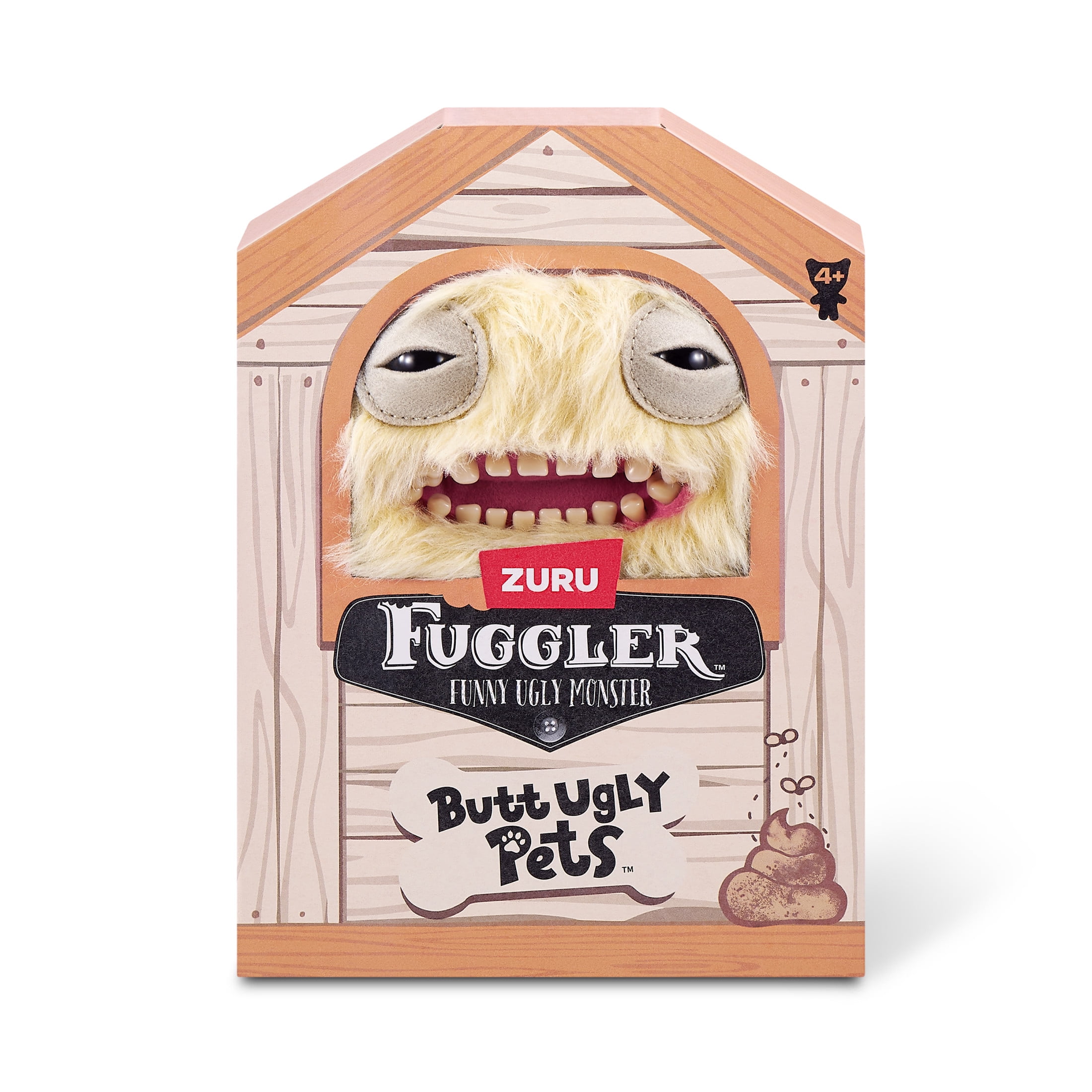 Fuggler Butt Ugly Pets 9 inch (Mr Buttons - Golden Retreiver), Monster Stuffed Animal Toy by ZURU