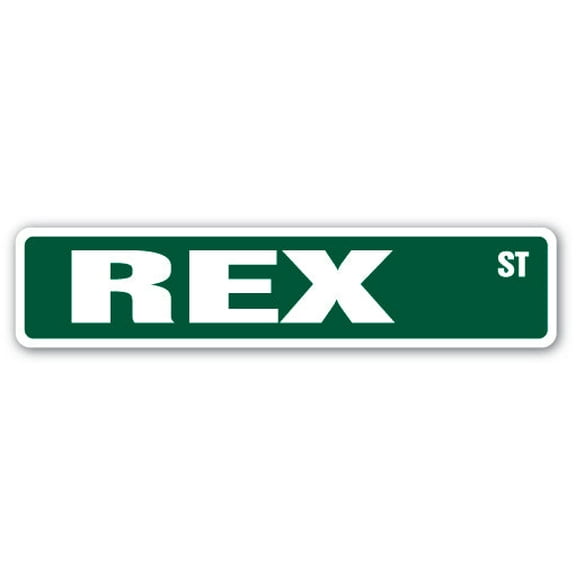 REX Street Sign Childrens Name Room Sign | Indoor/Outdoor |  30" Wide