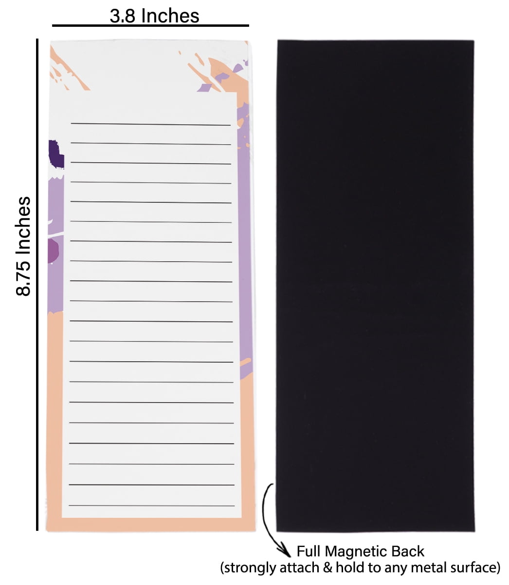 Inkdotpot Pack of 3 Magnetic Fridge To-Do List Notepads- Magnetic Memo Pads For Refrigerator-(50 Sheets Each)-J6