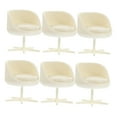 thumbnail image 6 of TEHAUX 6-Piece Miniature Outdoor Dollhouse Furniture Set, Beige ABS Chairs, Eclectic Style for Office and Home Decor, 6 of 8
